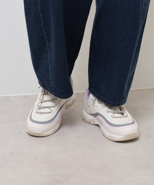 FILA(フィラ)の「FILA PROMENADE PINK BLOSSOM/プロムナード ピンク ブロッサム 厚底スニーカー(スニーカー・レディース・ホワイト・26/25/24.5/23.5/23/24/27)」の13枚目の写真
