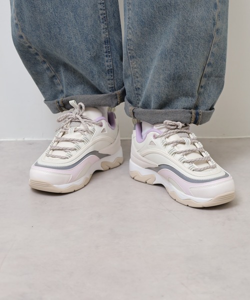 FILA(フィラ)の「FILA PROMENADE PINK BLOSSOM/プロムナード ピンク ブロッサム 厚底スニーカー(スニーカー・レディース・ホワイト・26/25/24.5/23.5/23/24/27)」の15枚目の写真