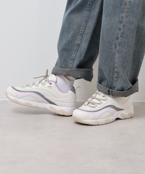 FILA(フィラ)の「FILA PROMENADE PINK BLOSSOM/プロムナード ピンク ブロッサム 厚底スニーカー(スニーカー・レディース・ホワイト・26/25/24.5/23.5/23/24/27)」の16枚目の写真