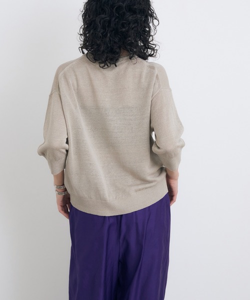 HOUSE OF LOTUS(ハウスオブロータス)の「ピュアリネンプルオーバー(ニット/セーター・レディース・ターコイズブルー/ピンク/ベージュ・M)」の16枚目の写真