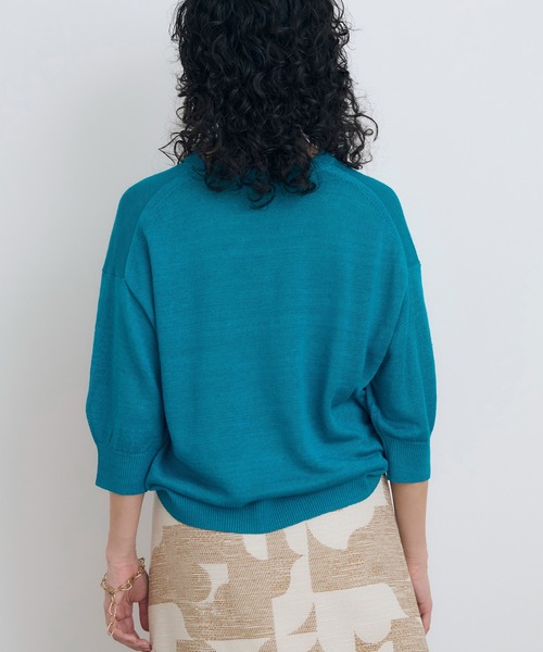 HOUSE OF LOTUS(ハウスオブロータス)の「ピュアリネンプルオーバー(ニット/セーター・レディース・ターコイズブルー/ピンク/ベージュ・M)」の12枚目の写真