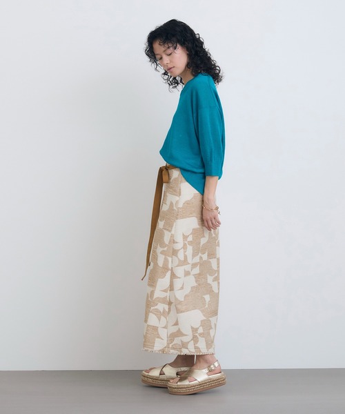 HOUSE OF LOTUS(ハウスオブロータス)の「ピュアリネンプルオーバー(ニット/セーター・レディース・ターコイズブルー/ピンク/ベージュ・M)」の9枚目の写真