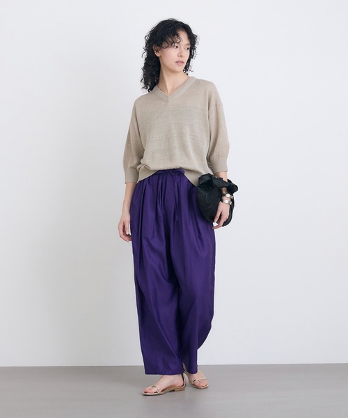 HOUSE OF LOTUS(ハウスオブロータス)の「ピュアリネンプルオーバー(ニット/セーター・レディース・ターコイズブルー/ピンク/ベージュ・M)」の15枚目の写真