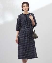 【洗える】ジオメトリックプリント ワンピース