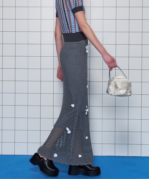 MAISON SPECIAL(メゾンスペシャル)の「Motif Skirt/モチーフスカート■セットアップ対応■(スカート・レディース・ホワイト/グレー・38/36)」の9枚目の写真