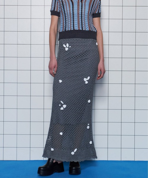MAISON SPECIAL(メゾンスペシャル)の「Motif Skirt/モチーフスカート■セットアップ対応■(スカート・レディース・ホワイト/グレー・38/36)」の11枚目の写真