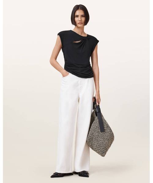 ALLSAINTS(オールセインツ)の「ROBIN SLEEVELESS JERSEY TOP | ROBIN ノースリーブ ジャージー トップ(Tシャツ/カットソー・レディース・ブラック・M/XS/S)」の2枚目の写真