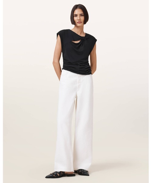 ALLSAINTS(オールセインツ)の「ROBIN SLEEVELESS JERSEY TOP | ROBIN ノースリーブ ジャージー トップ(Tシャツ/カットソー・レディース・ブラック・M/XS/S)」の4枚目の写真