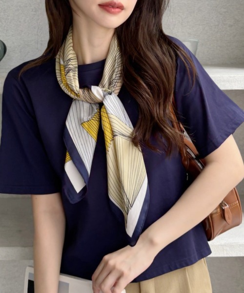 TREOVER(トレオーバー)の「ベーシックコンパクトTシャツ(Tシャツ/カットソー・レディース・ナチュラル/オフホワイト/ブラック/ネイビー/チャコール・FREE)」の17枚目の写真