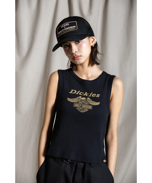 tシャツ Dickies(R) x H-D(R)レーサーバッククロップドイーグルタンク レディース Dickies(R) x H-D(R)レーサーバッククロップドイーグルタンク（T