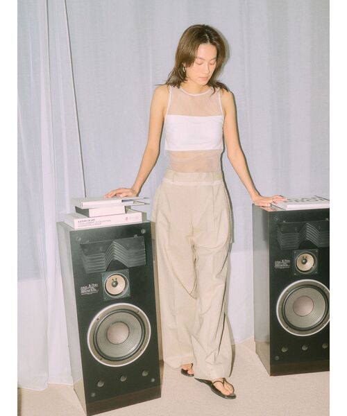 Htage(テージ)の「【Htage】サイドデザインリネン混タックパンツ(その他パンツ・レディース・アイボリー/ネイビー・SMALL/MEDIUM)」の7枚目の写真