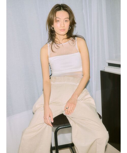 Htage(テージ)の「【Htage】サイドデザインリネン混タックパンツ(その他パンツ・レディース・アイボリー/ネイビー・SMALL/MEDIUM)」の8枚目の写真