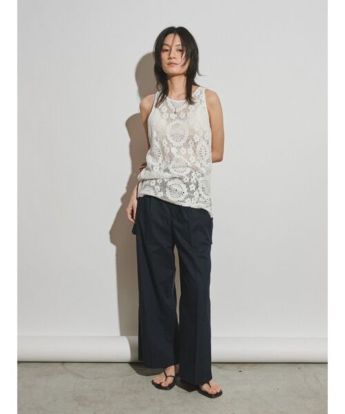 Htage(テージ)の「【Htage】サイドデザインリネン混タックパンツ(その他パンツ・レディース・アイボリー/ネイビー・SMALL/MEDIUM)」の12枚目の写真