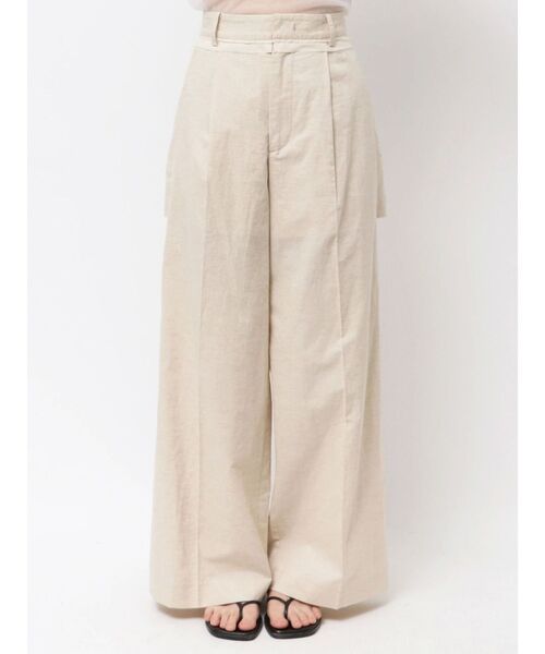 Htage(テージ)の「【Htage】サイドデザインリネン混タックパンツ(その他パンツ・レディース・アイボリー/ネイビー・SMALL/MEDIUM)」の18枚目の写真