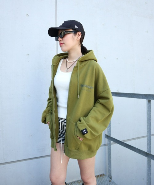 FIG&VIPER（フィグアンドバイパー）の「LOGO BIGフーディ（パーカー・レディース・カーキ/アイボリー/ブラック・FREE）」の17枚目の写真