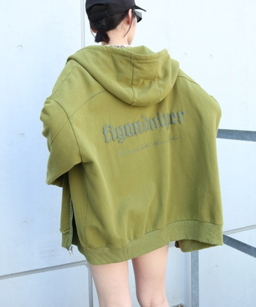 FIG&VIPER（フィグアンドバイパー）の「LOGO BIGフーディ（パーカー・レディース・カーキ/アイボリー/ブラック・FREE）」の18枚目の写真