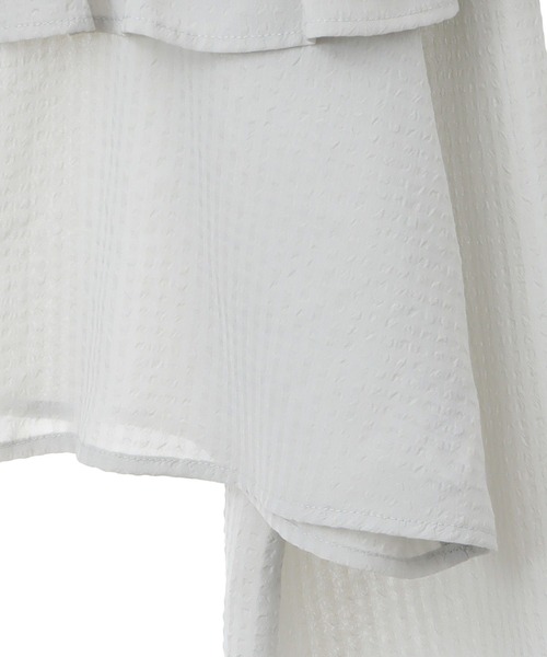 earth music&ecology(アースミュージックアンドエコロジー)の「フリル切替えショートブラウス(シャツ/ブラウス・レディース・オフホワイト/イエロー/ライトカーキ/ブラック・FREE)」の18枚目の写真