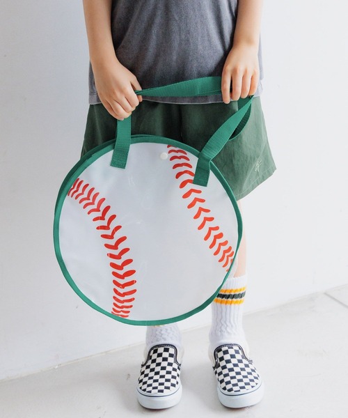 BAYFLOW（ベイフロー）の「[汚れ・水濡れに強い!]ボールプールバッグ [33cm×33cm](KIDS)（トートバッグ・キッズ・ホワイト/ブラック/オレンジ・FREE）」の2枚目の写真