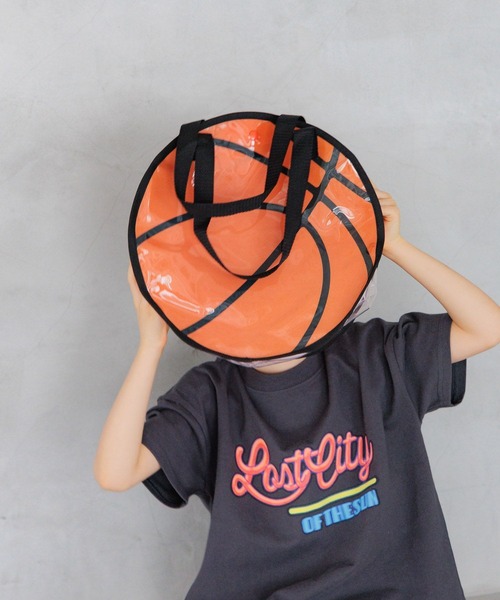 BAYFLOW（ベイフロー）の「[汚れ・水濡れに強い!]ボールプールバッグ [33cm×33cm](KIDS)（トートバッグ・キッズ・ホワイト/ブラック/オレンジ・FREE）」の3枚目の写真