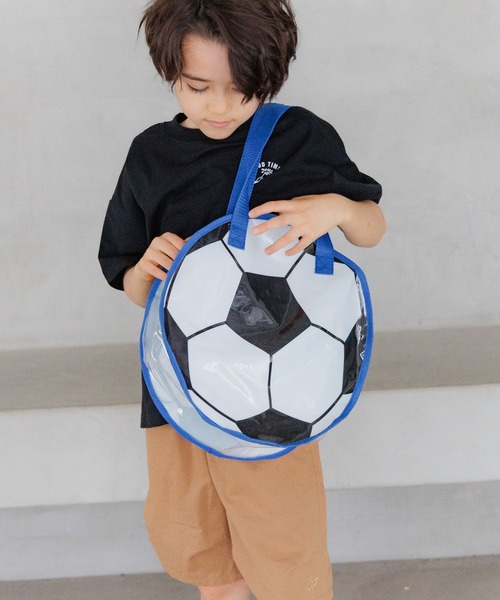 BAYFLOW（ベイフロー）の「[汚れ・水濡れに強い!]ボールプールバッグ [33cm×33cm](KIDS)（トートバッグ・キッズ・ホワイト/ブラック/オレンジ・FREE）」の10枚目の写真