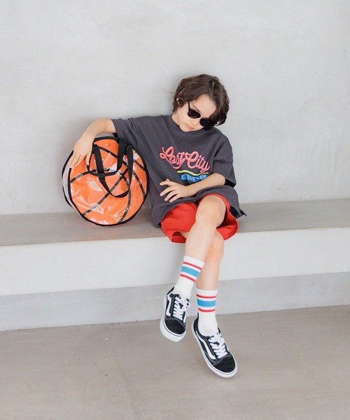 BAYFLOW（ベイフロー）の「[汚れ・水濡れに強い!]ボールプールバッグ [33cm×33cm](KIDS)（トートバッグ・キッズ・ホワイト/ブラック/オレンジ・FREE）」の15枚目の写真