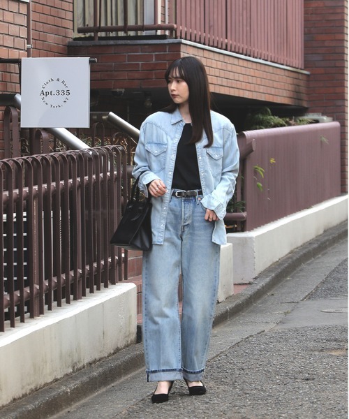 Levi's（リーバイス）の「【Levi's】ウエスタンシャツ（シャツ/ブラウス・レディース・ライトインディゴブルー・L/M/S）」の5枚目の写真