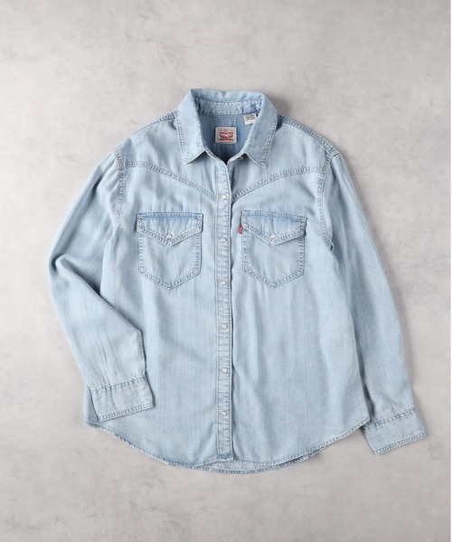 Levi's（リーバイス）の「【Levi's】ウエスタンシャツ（シャツ/ブラウス・レディース・ライトインディゴブルー・L/M/S）」の6枚目の写真