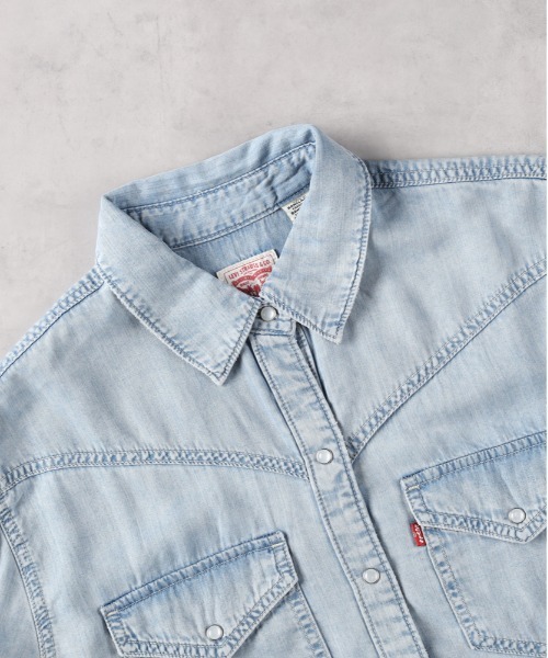 Levi's（リーバイス）の「【Levi's】ウエスタンシャツ（シャツ/ブラウス・レディース・ライトインディゴブルー・L/M/S）」の14枚目の写真