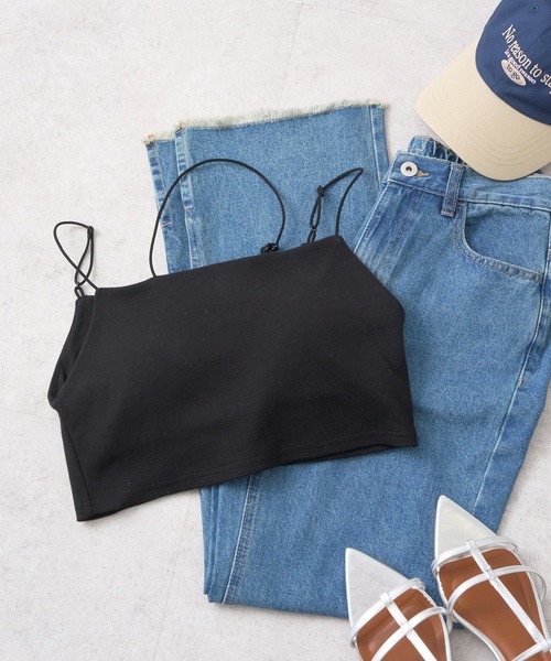 earth music&ecology(アースミュージックアンドエコロジー)の「アシメショルダーショートキャミソール(キャミソール・レディース・オフホワイト/ブルー/ブラック・S/M)」の17枚目の写真