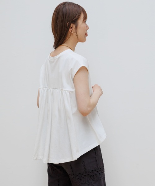 theory luxe フレアカットソー　tシャツ　プルオーバー セール】 後ろ開きギャザープルオーバー （Tシャツ