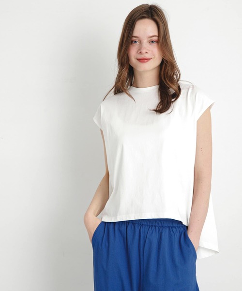 URBAN RESEARCH Sonny Label(アーバンリサーチサニーレーベル)の「『WEB限定』吸水速乾クールタッチバックフレアプルオーバー(Tシャツ/カットソー・レディース・グレー系その他/ピンク/オフホワイト/ブラック・FREE)」の5枚目の写真