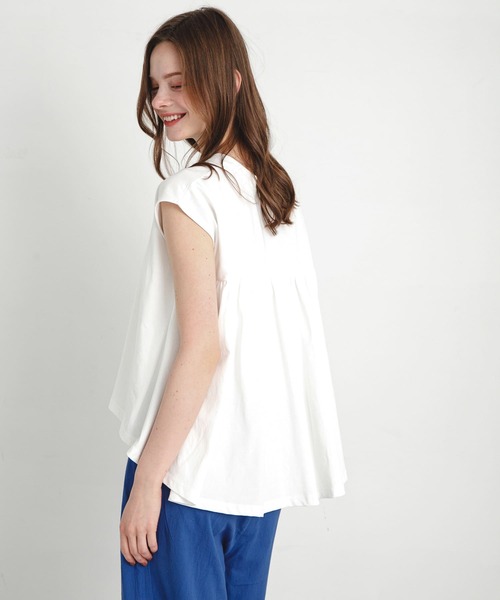 URBAN RESEARCH Sonny Label(アーバンリサーチサニーレーベル)の「『WEB限定』吸水速乾クールタッチバックフレアプルオーバー(Tシャツ/カットソー・レディース・グレー系その他/ピンク/オフホワイト/ブラック・FREE)」の6枚目の写真