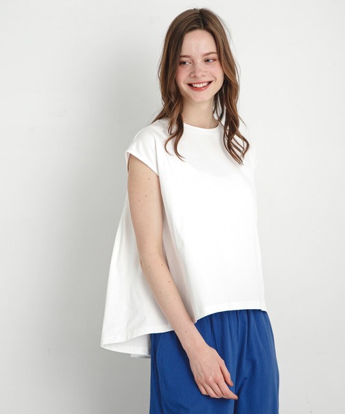 URBAN RESEARCH Sonny Label(アーバンリサーチサニーレーベル)の「『WEB限定』吸水速乾クールタッチバックフレアプルオーバー(Tシャツ/カットソー・レディース・グレー系その他/ピンク/オフホワイト/ブラック・FREE)」の8枚目の写真