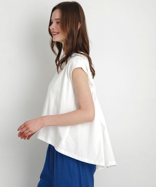 URBAN RESEARCH Sonny Label(アーバンリサーチサニーレーベル)の「『WEB限定』吸水速乾クールタッチバックフレアプルオーバー(Tシャツ/カットソー・レディース・グレー系その他/ピンク/オフホワイト/ブラック・FREE)」の9枚目の写真