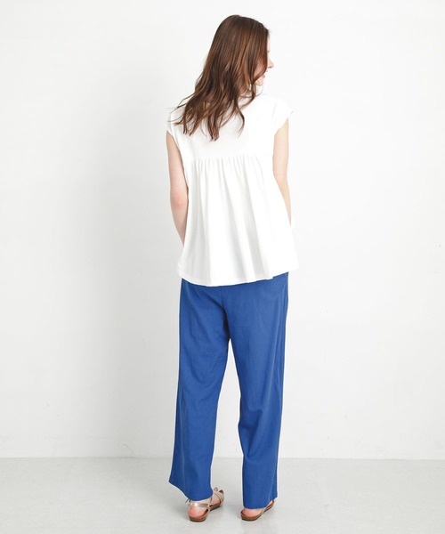 URBAN RESEARCH Sonny Label(アーバンリサーチサニーレーベル)の「『WEB限定』吸水速乾クールタッチバックフレアプルオーバー(Tシャツ/カットソー・レディース・グレー系その他/ピンク/オフホワイト/ブラック・FREE)」の14枚目の写真