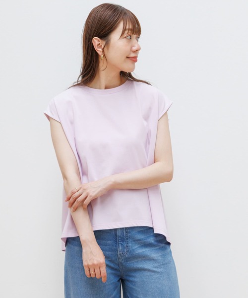 URBAN RESEARCH Sonny Label(アーバンリサーチサニーレーベル)の「『WEB限定』吸水速乾クールタッチバックフレアプルオーバー(Tシャツ/カットソー・レディース・グレー系その他/ピンク/オフホワイト/ブラック・FREE)」の15枚目の写真