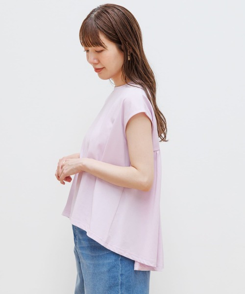URBAN RESEARCH Sonny Label(アーバンリサーチサニーレーベル)の「『WEB限定』吸水速乾クールタッチバックフレアプルオーバー(Tシャツ/カットソー・レディース・グレー系その他/ピンク/オフホワイト/ブラック・FREE)」の16枚目の写真