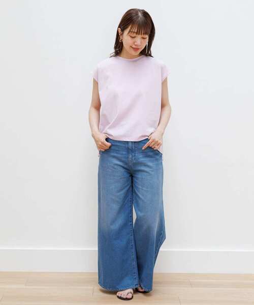 URBAN RESEARCH Sonny Label(アーバンリサーチサニーレーベル)の「『WEB限定』吸水速乾クールタッチバックフレアプルオーバー(Tシャツ/カットソー・レディース・グレー系その他/ピンク/オフホワイト/ブラック・FREE)」の19枚目の写真