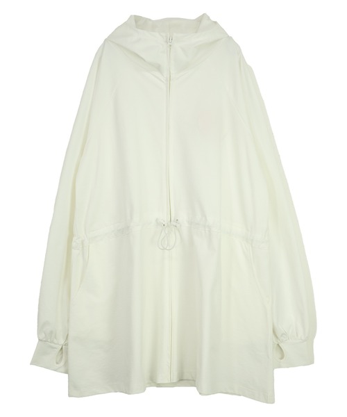 and it_（アンドイット）の「UVカット&ドライタッチ接触冷感ロングパーカー（パーカー・レディース・オフホワイト/チャコール/ブラック・M-L）」の16枚目の写真