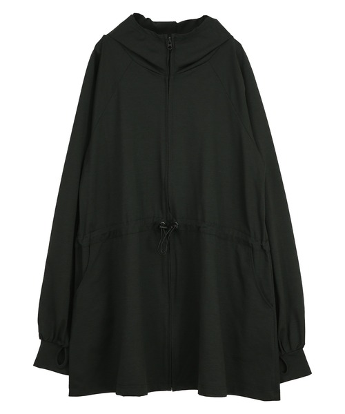 and it_（アンドイット）の「UVカット&ドライタッチ接触冷感ロングパーカー（パーカー・レディース・オフホワイト/チャコール/ブラック・M-L）」の17枚目の写真