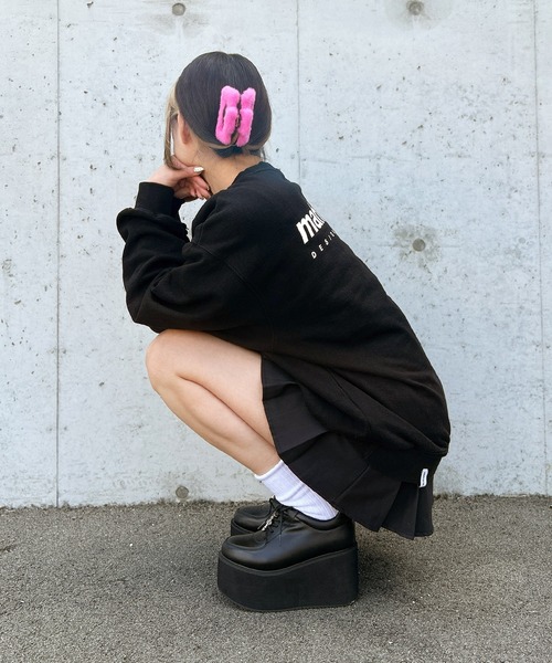 attagirl(アタガール)の「厚底レースアップシューズ(スリッポン・レディース・ブラック・S/M/L/LL)」の6枚目の写真