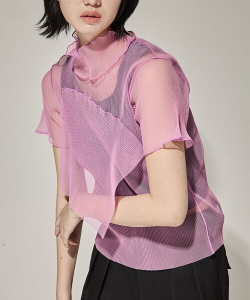 kotohayokozawa/コトハヨコザワ】SHEER LAYERED SHORT SLEEVE