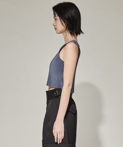 kotohayokozawa（コトハヨコザワ）の「【kotohayokozawa/コトハヨコザワ】SHEER LAYERED SHORT SLEEVE TOP/シアーレイヤードショートスリーブTOP（Tシャツ/カットソー・レディース・パープル/ダークグリーン/ライトブルー・FREE）」の6枚目の写真