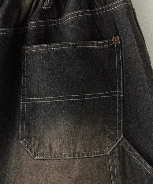 ROOPTOKYO（ループトウキョウ）の「【60%OFF】ダブルニーショーツ（デニムパンツ・メンズ・ブラック/ブルー・M/L）」の6枚目の写真