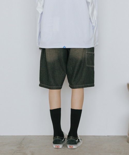 ROOPTOKYO（ループトウキョウ）の「【60%OFF】ダブルニーショーツ（デニムパンツ・メンズ・ブラック/ブルー・M/L）」の4枚目の写真