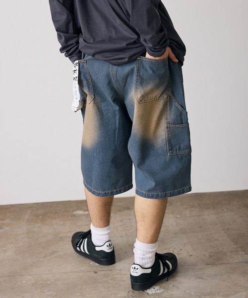 ROOPTOKYO（ループトウキョウ）の「【60%OFF】ダブルニーショーツ（デニムパンツ・メンズ・ブラック/ブルー・M/L）」の22枚目の写真