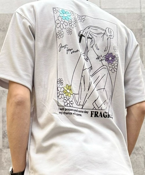 セール】ガールプリント＆刺繍Tシャツ（Tシャツ/カットソー