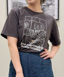 Right-on | Other(ソノタ)【メンズ】ガールプリント＆刺繍Ｔシャツ(Tシャツ/カットソー)