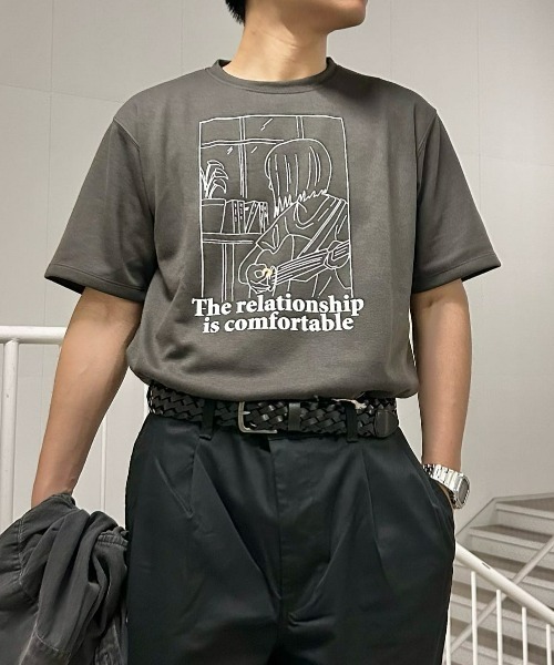 Right-on（ライトオン）の「Other(ソノタ)【メンズ】ガールプリント＆刺繍Ｔシャツ（Tシャツ/カットソー・メンズ・ダークグレー/ホワイト/ライトグレー・M/XL/L）」の19枚目の写真