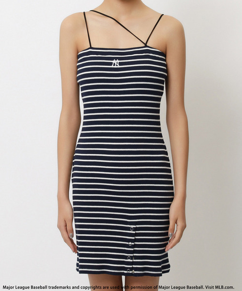 BACK TO THE FIELD（バック トゥー ザ フィールド）の「【MLB】アシメラインリブキャミワンピース（ワンピース・レディース・ネイビー/イエロー/ブラック・FREE）」の15枚目の写真